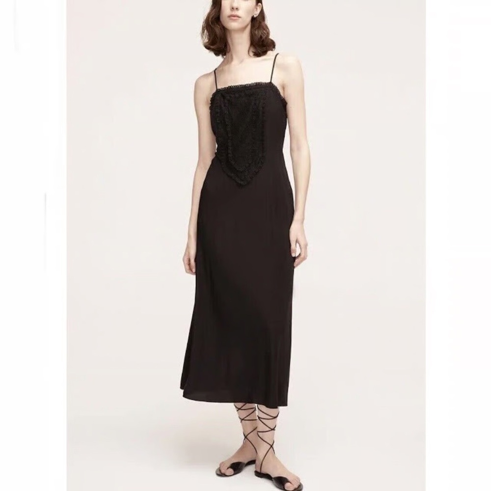 Rebecca Taylor Black Midi Dress